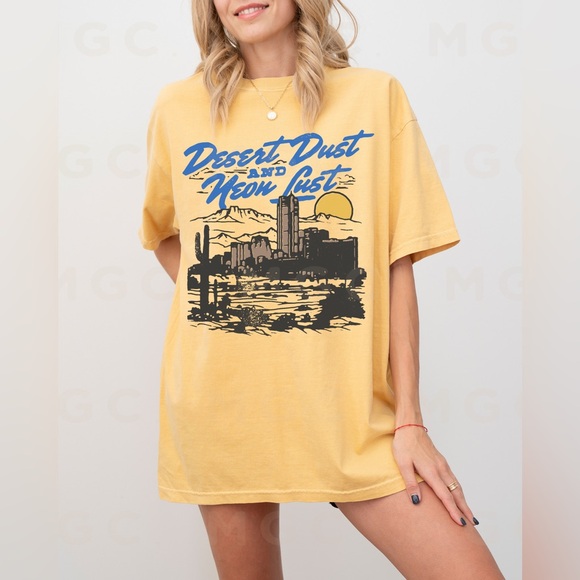🚨 SALE 🚨 Comfort Colors Desert Dust Neon Lust Shirt - Picture 5 of 9